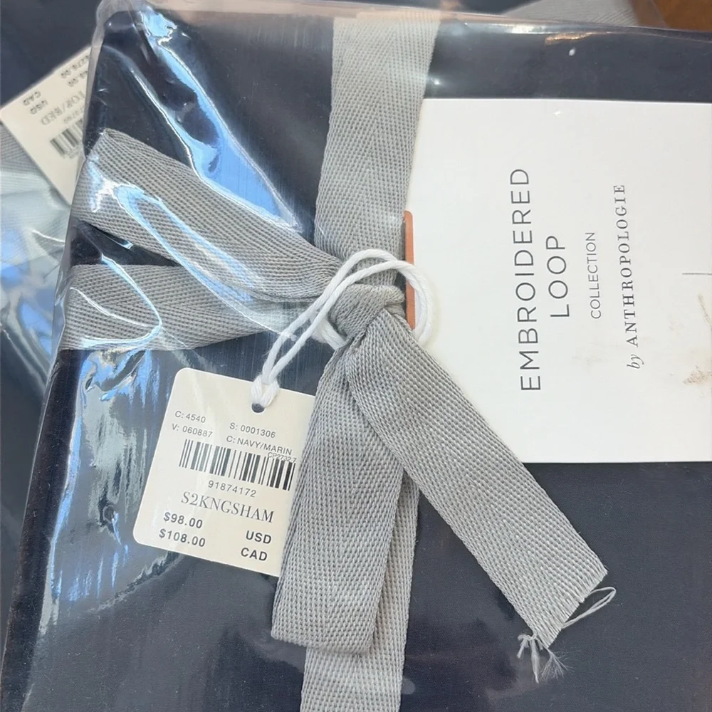 Maeve, Anthropologie Organic Cotton Looped Embroidered King Duvet Cover + Shams
